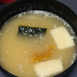 かぼちゃと高野豆腐のお味噌汁